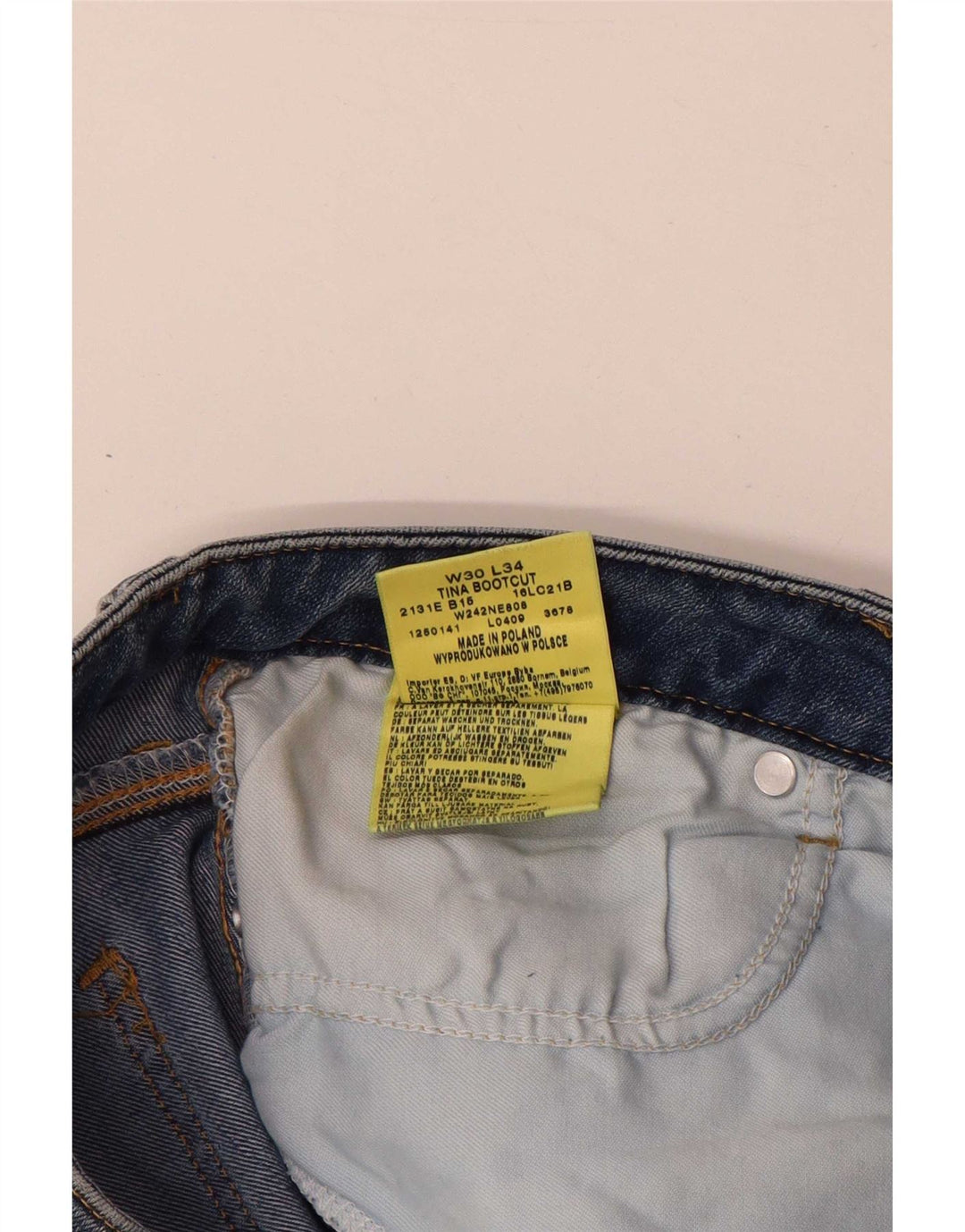 Wrangler Damen Tina Bootcut Jeans W30 L34 Blaue Baumwolle