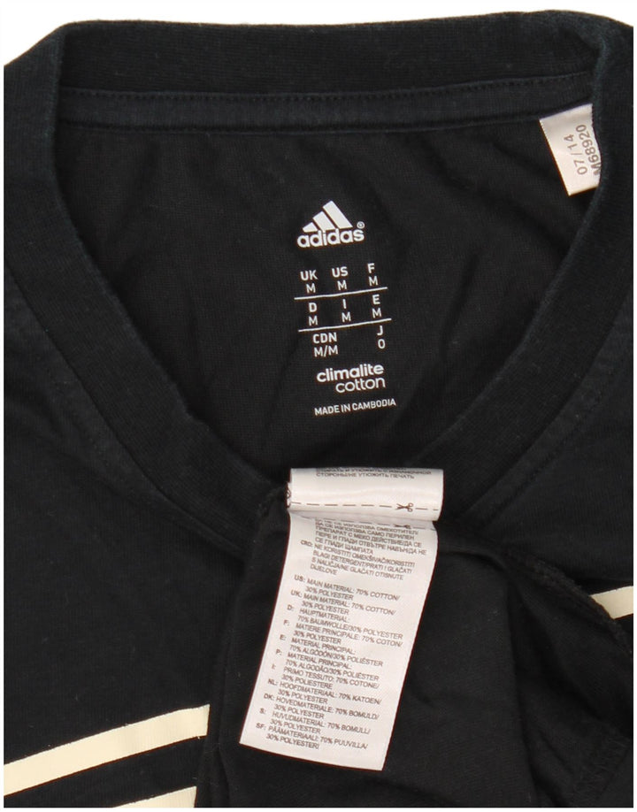 Adidas Herren Climalite Graphic T-Shirt Top Medium Schwarz Baumwolle