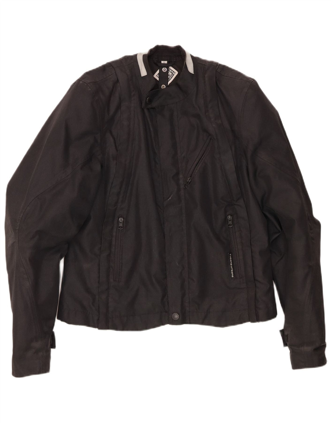 Tucano Urbano Herren Racer Jacke UK 36 Small Schwarz Polyester