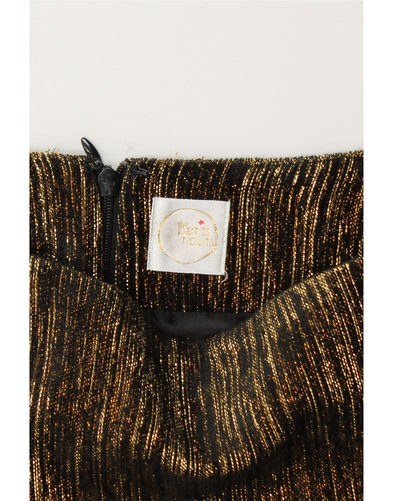 DAS PETITS HAUTS Womens Pencil Skirt W28 Medium Gold Striped Vintage Das Petits Hauts and Second-Hand Das Petits Hauts from Messina Hembry 