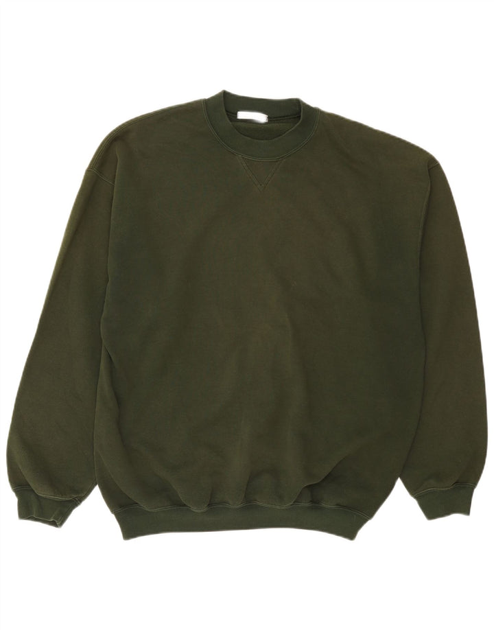 Marks & Spencer Herren-Sweatshirt-Pullover, mittlere Khaki-Baumwolle