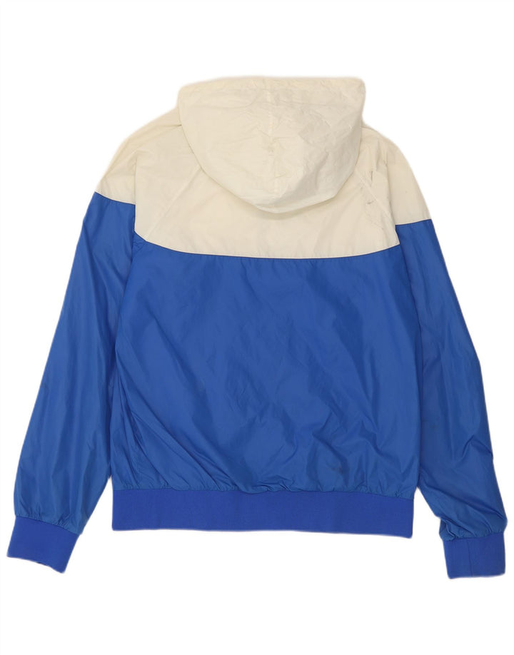 Carhartt Damen-Regenjacke mit Kapuze, UK 14, mittelblaues Colourblock-Nylon