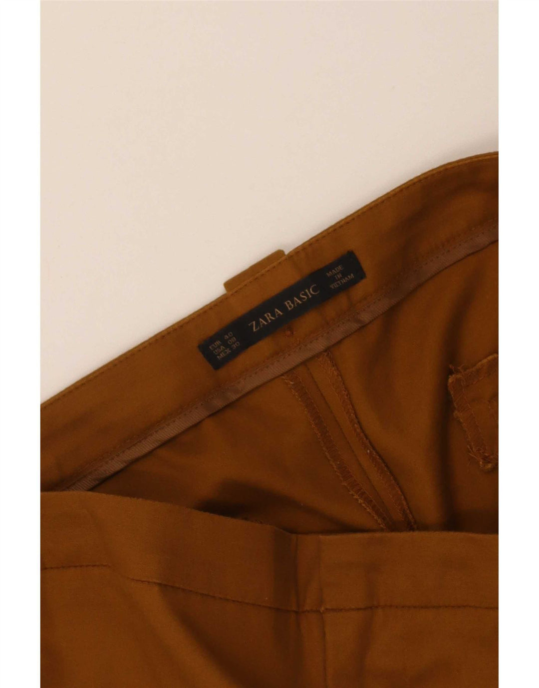 Zara Damen Slim Chino-Hose EU 40 Medium W30 L28 Braun