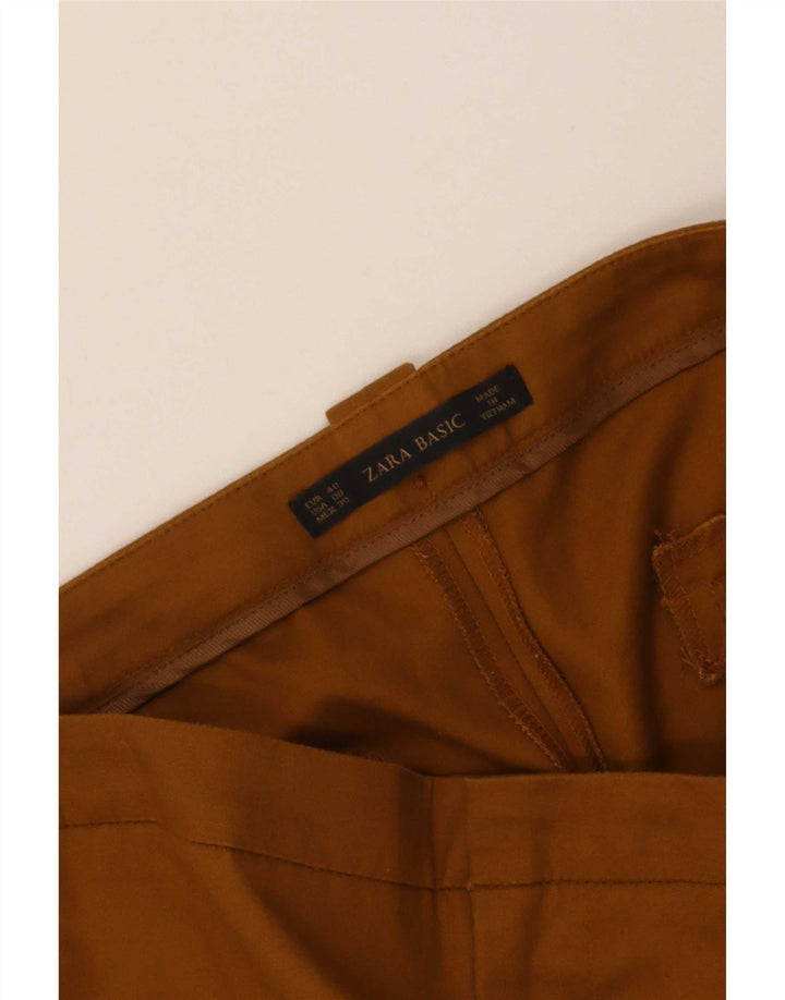 Zara Damen Slim Chino-Hose EU 40 Medium W30 L28 Braun