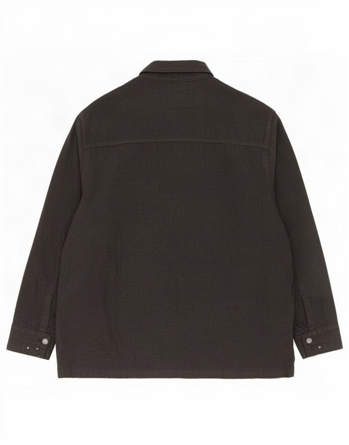 Lee Herren-Overshirt-Hemd XL aus schwarzem Polyester