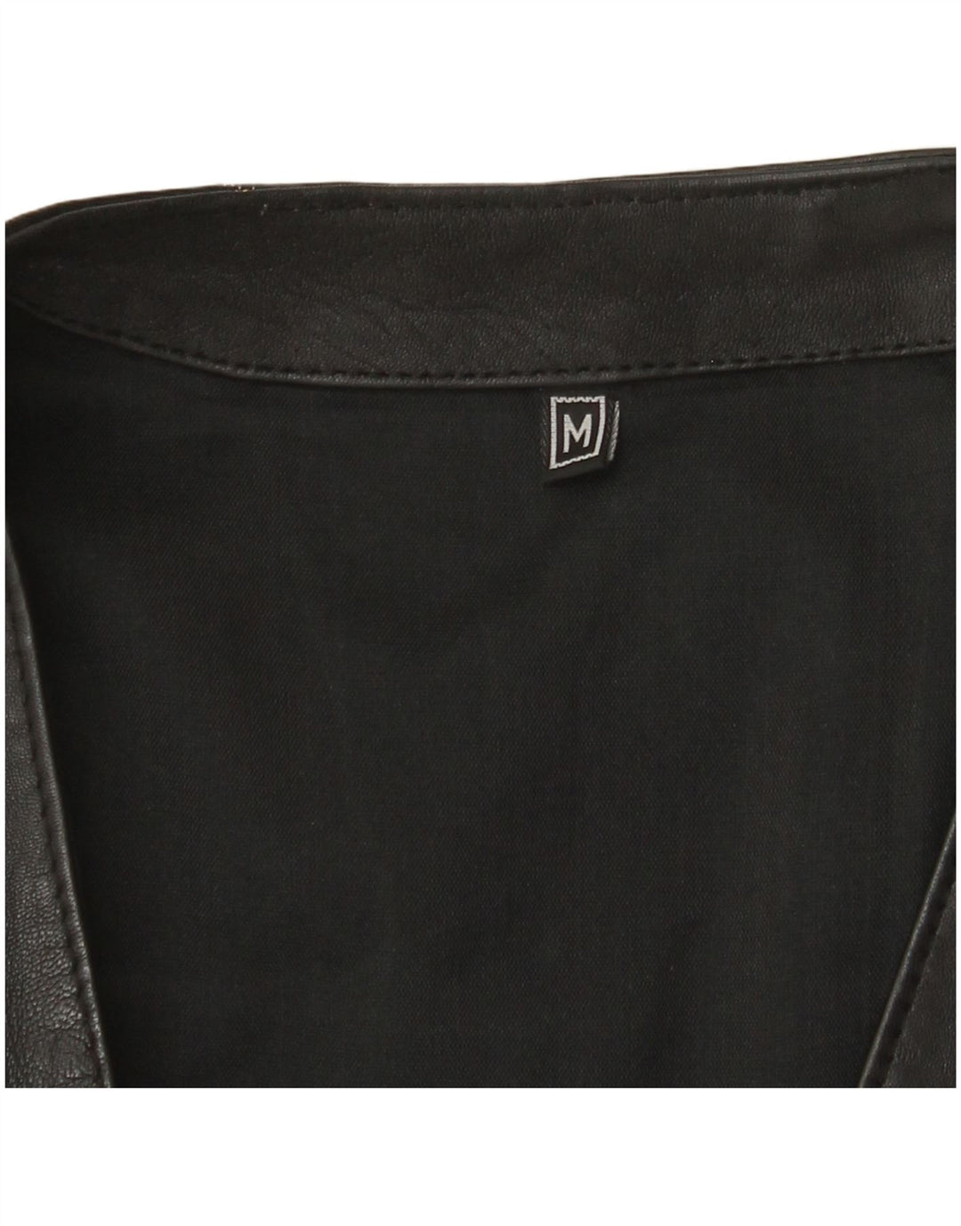 VINTAGE Herren Lederweste Medium Schwarz