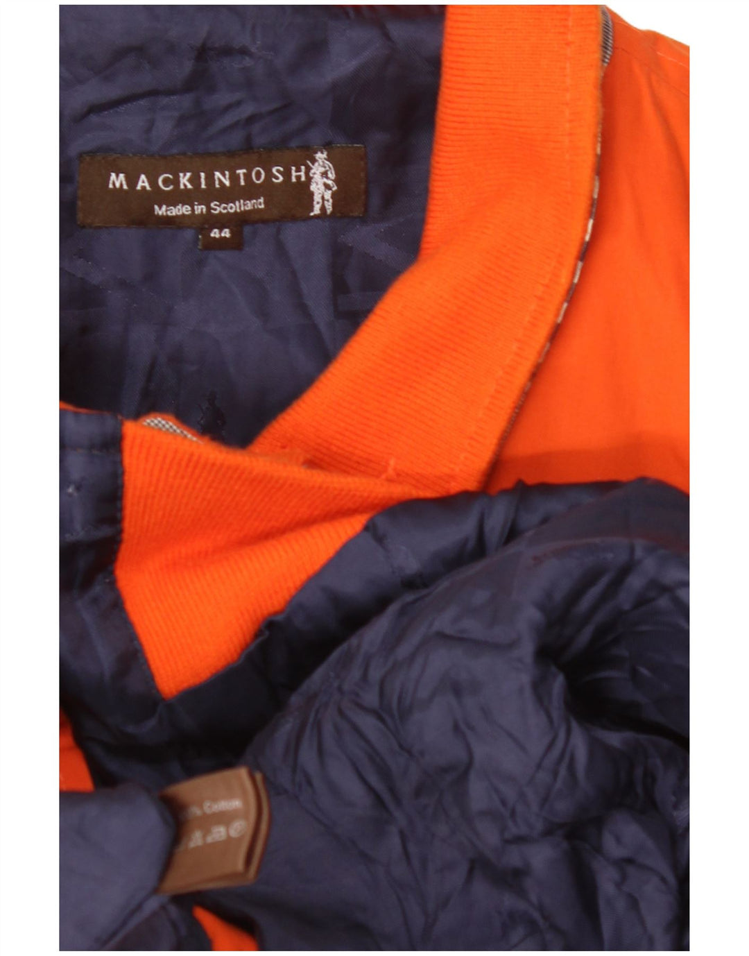 MACKINTOSH Herren Bomberjacke UK 44 2XL Orange karierte Baumwolle