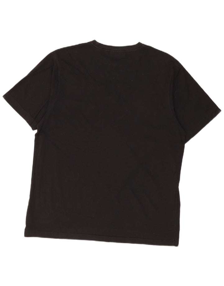 DKNY Herren T-Shirt Top Large Schwarz Baumwolle