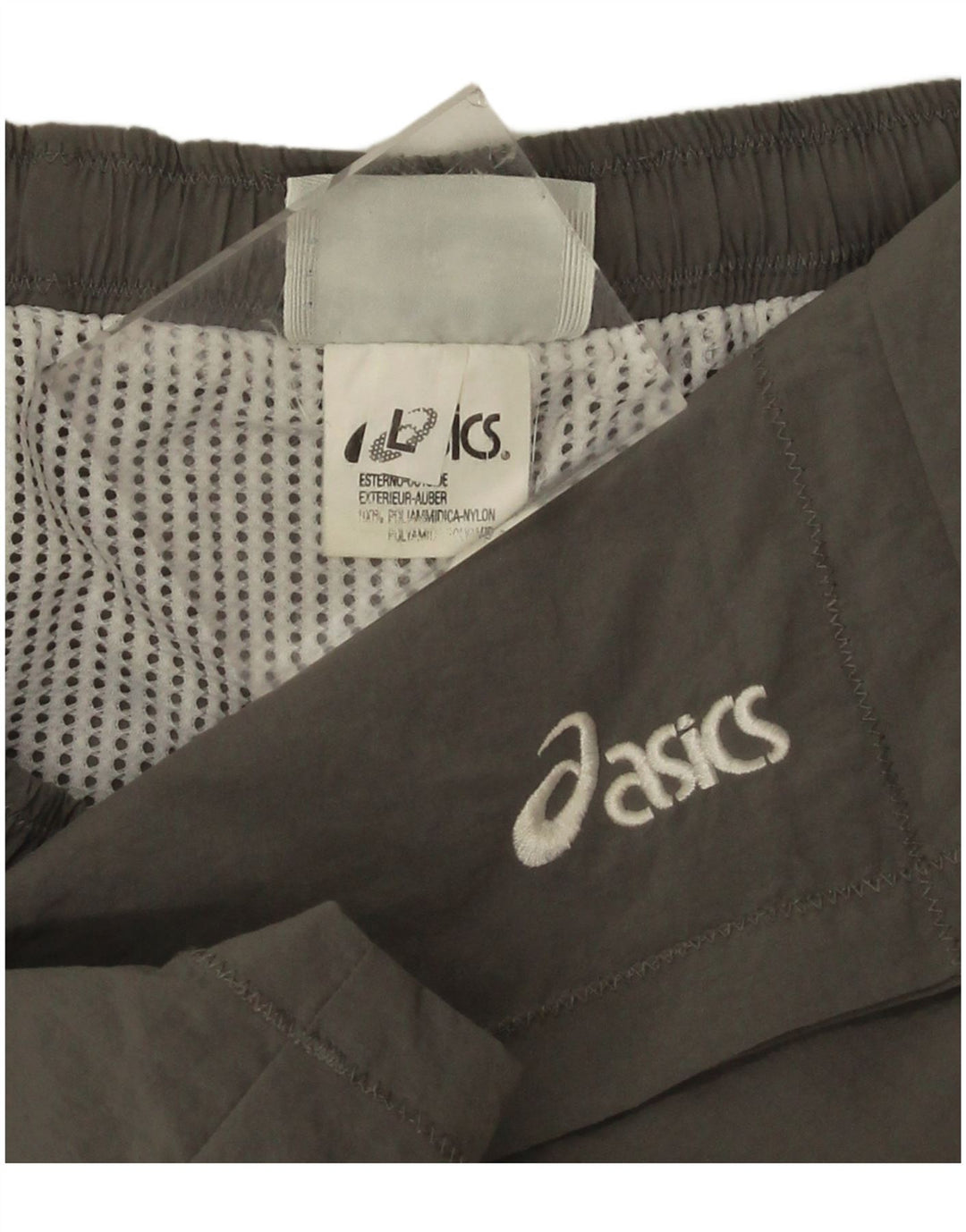 Asics Herren-Sportshorts, groß, graues Polyamid