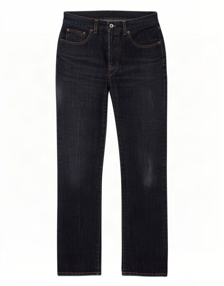 Dkny Damen Straight Jeans W28 L30 Marineblaue Baumwolle