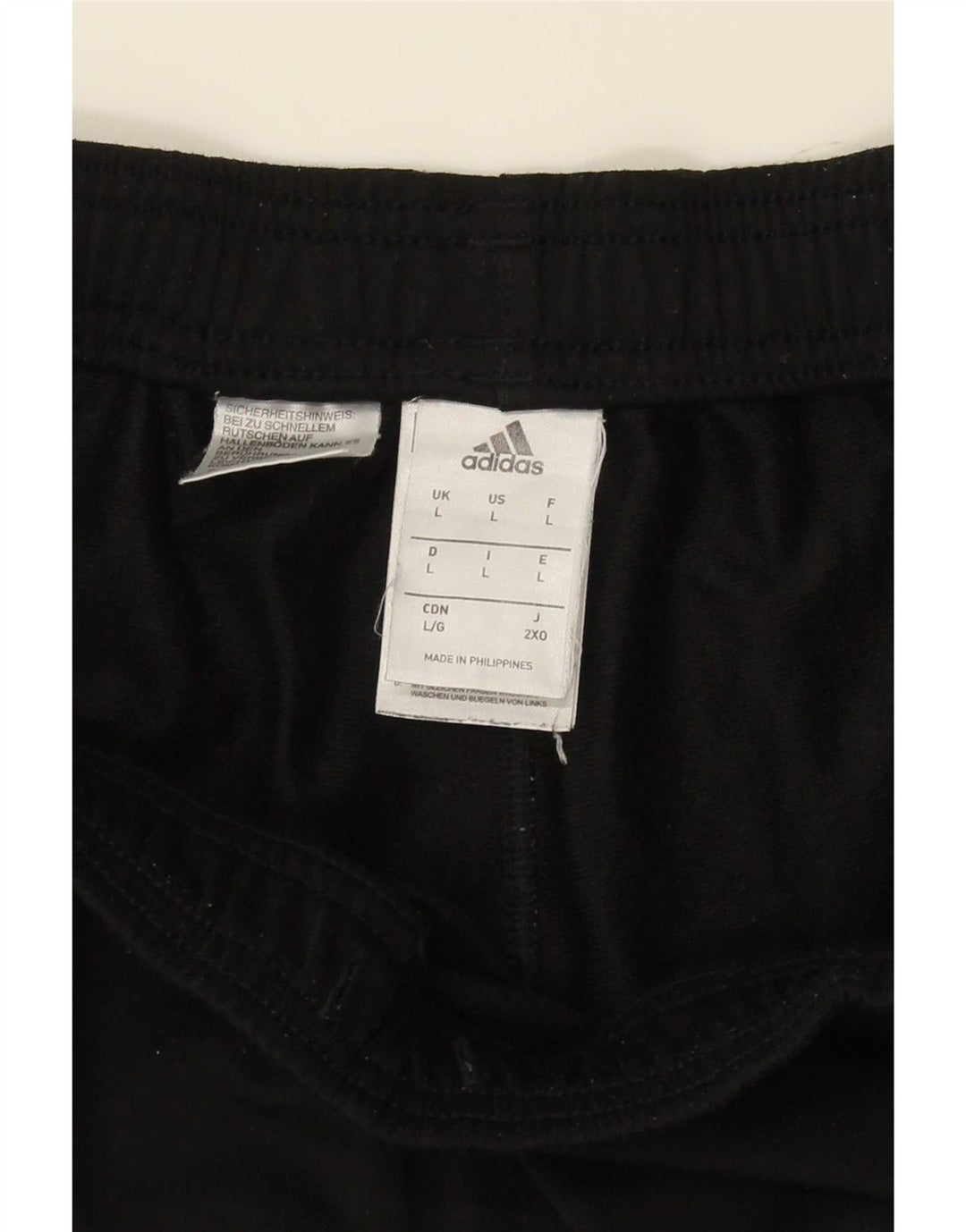 Adidas Herren-Trainingshose, groß, aus schwarzem Polyester