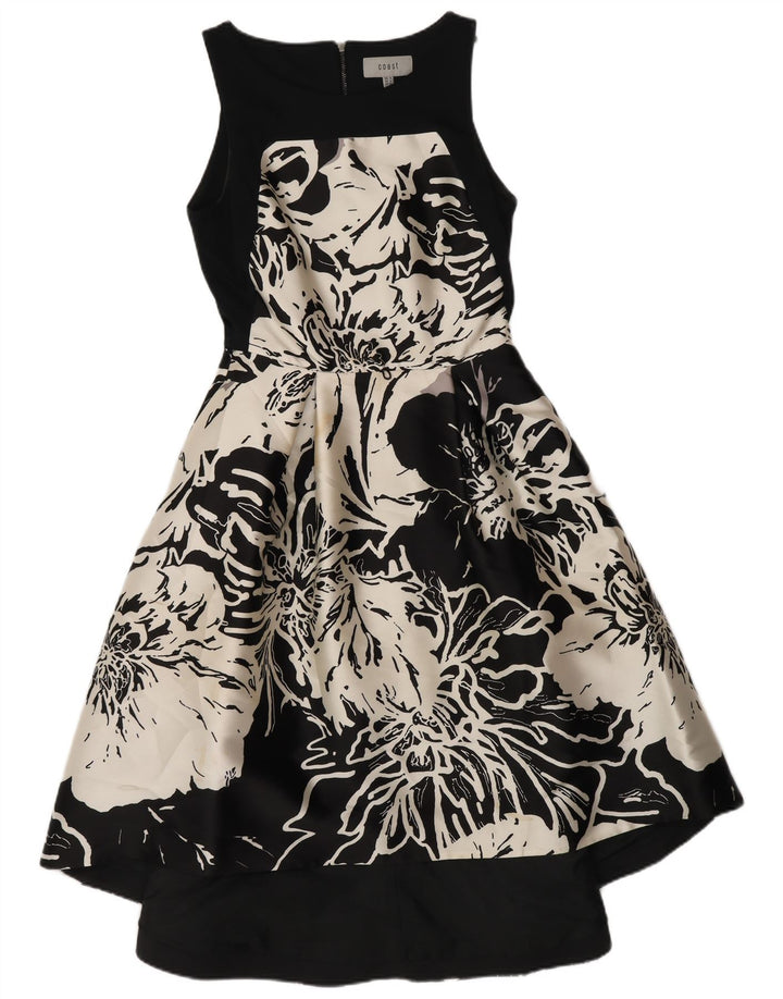 Coast Damen-A-Linien-Kleid, Größe S, Schwarz, Blumenmuster, Polyester
