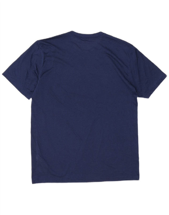 Nike Herren Dri Fit Grafik-T-Shirt-Oberteil Mittelmarineblaues Polyester