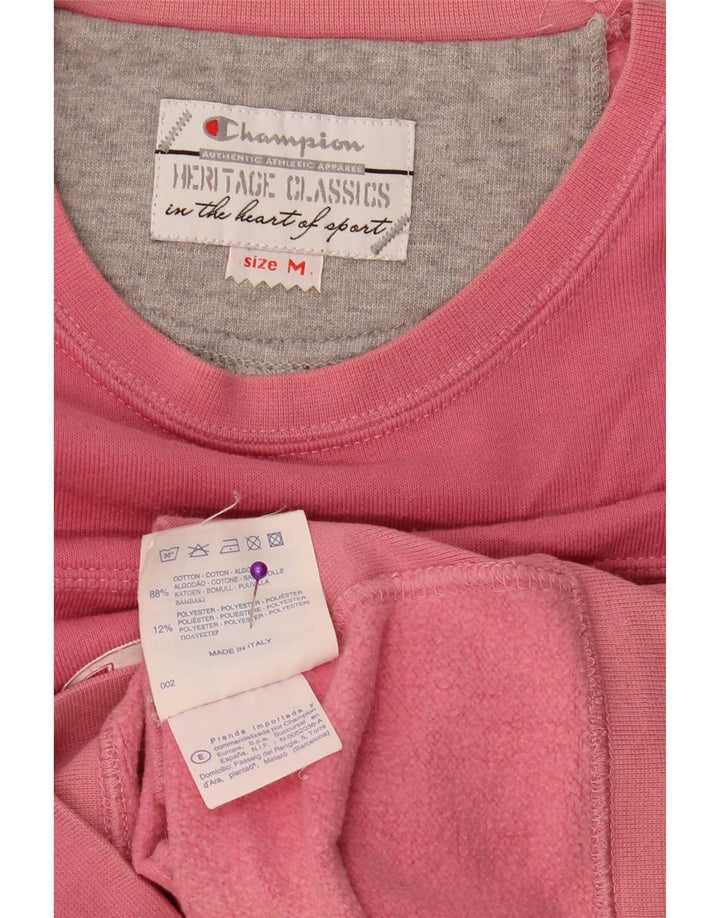 Champion Damen Heritage Classics Sweatshirt Pullover UK 14 Mittelrosa