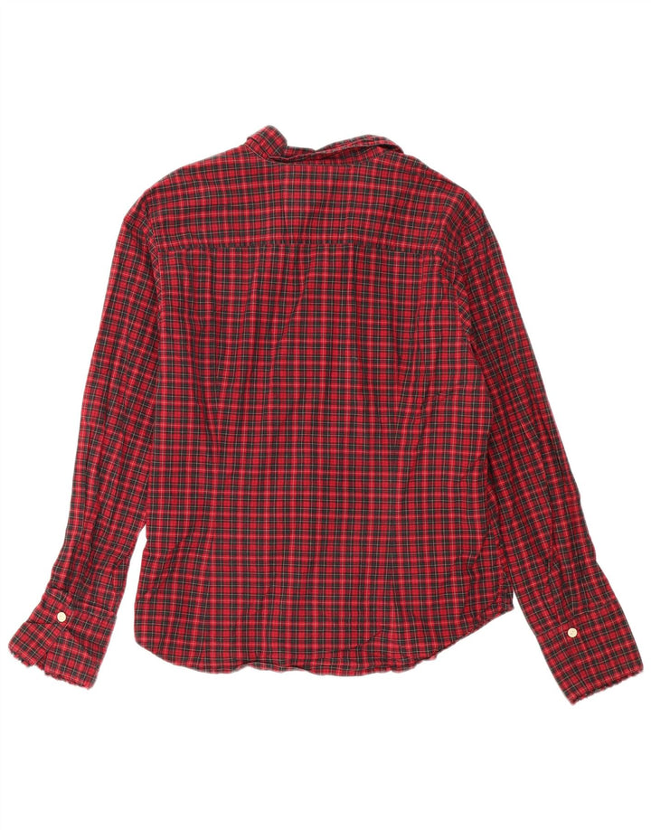 Eddie Bauer Damen Flanellhemd UK 16 Große rot karierte Baumwolle