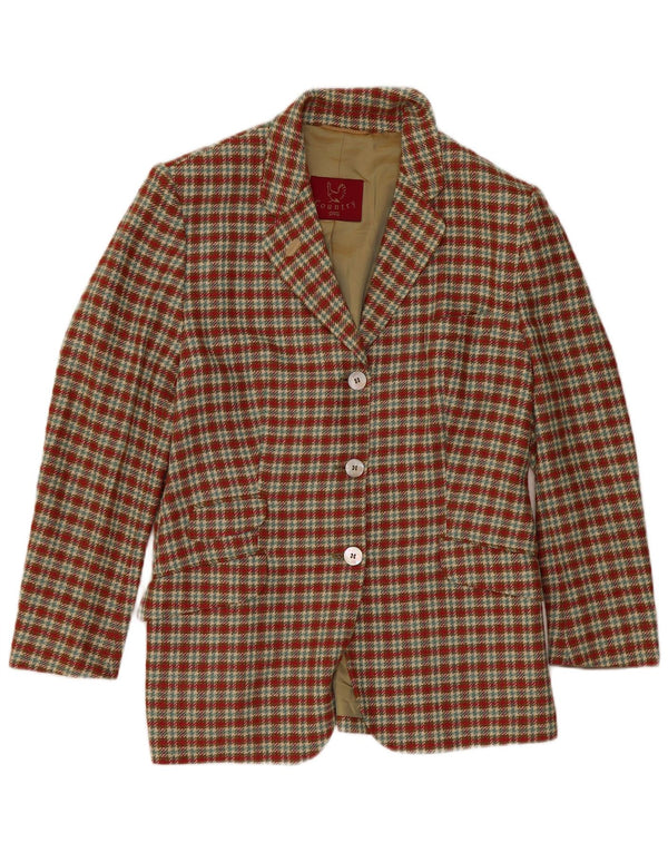 Country Damen-Blazer mit 3 Knöpfen, Gr. 14, groß, rot kariert