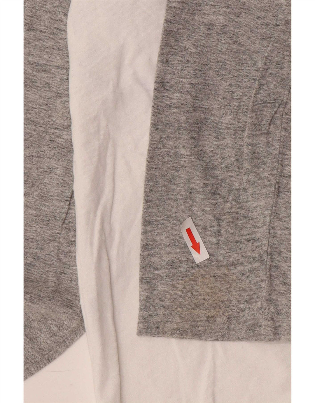 Superdry Herren-Oberteil, langärmlig, groß, weiße Farbblock-Baumwolle