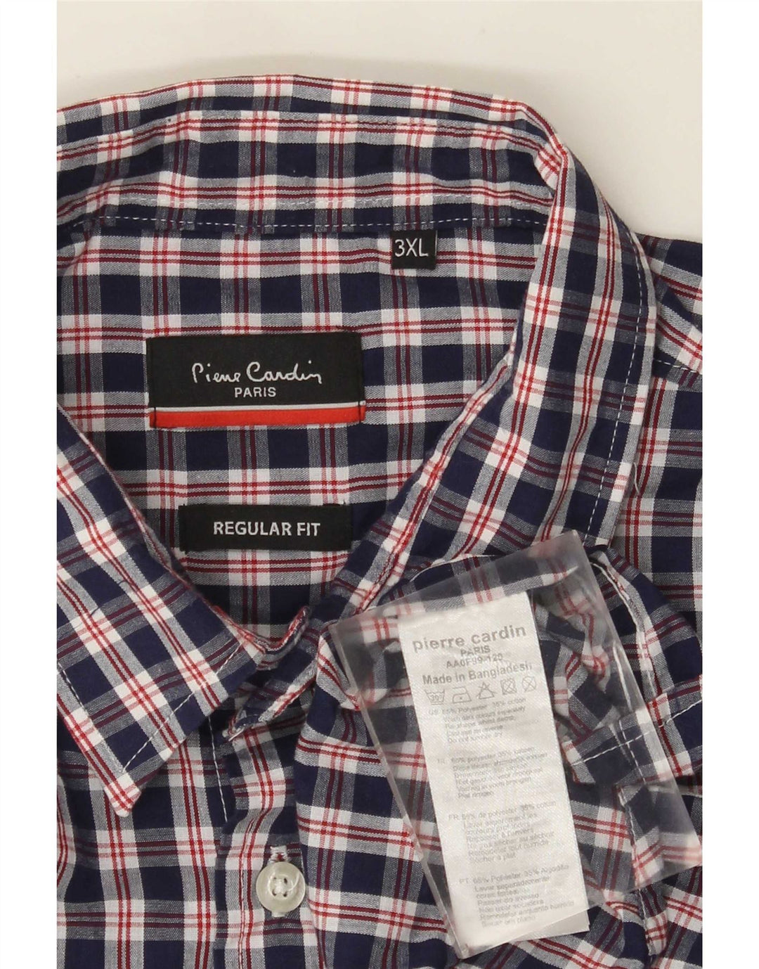 Pierre Cardin Herren-Hemd, reguläre Passform, 3XL, Marineblau, Polyester