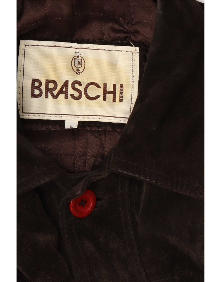 Braschi Herren Wildlederjacke UK 40 Large Braun