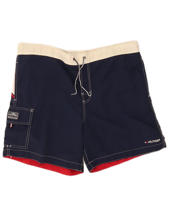 Tommy Hilfiger Herren-Cargo-Badeshorts, mittelgroß, Marineblau, Farbblock