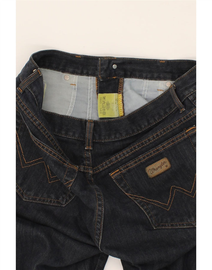 WRANGLER Herren Straight Jeans W32 L30 Marineblaue Baumwolle