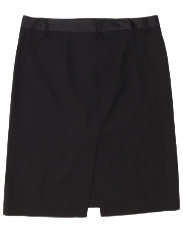 Benetton Damen Gerader Rock W32 Large Schwarz