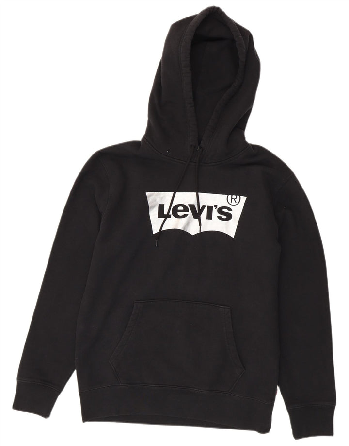 LEVI'S Herren Standard Graphic Hoodie Pullover Small Schwarz Baumwolle