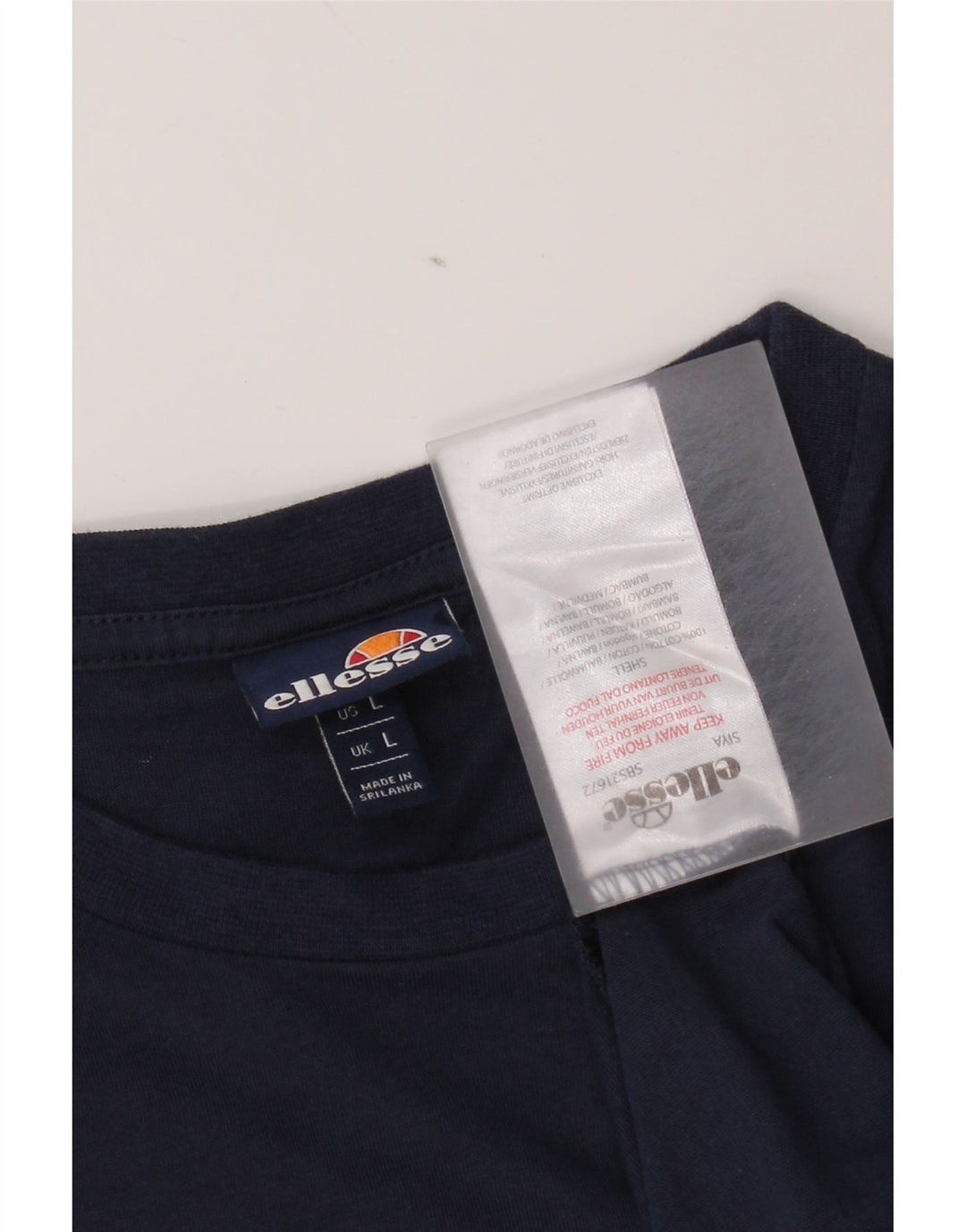 Ellesse Herren-T-Shirt mit Grafik, groß, marineblau, Baumwolle