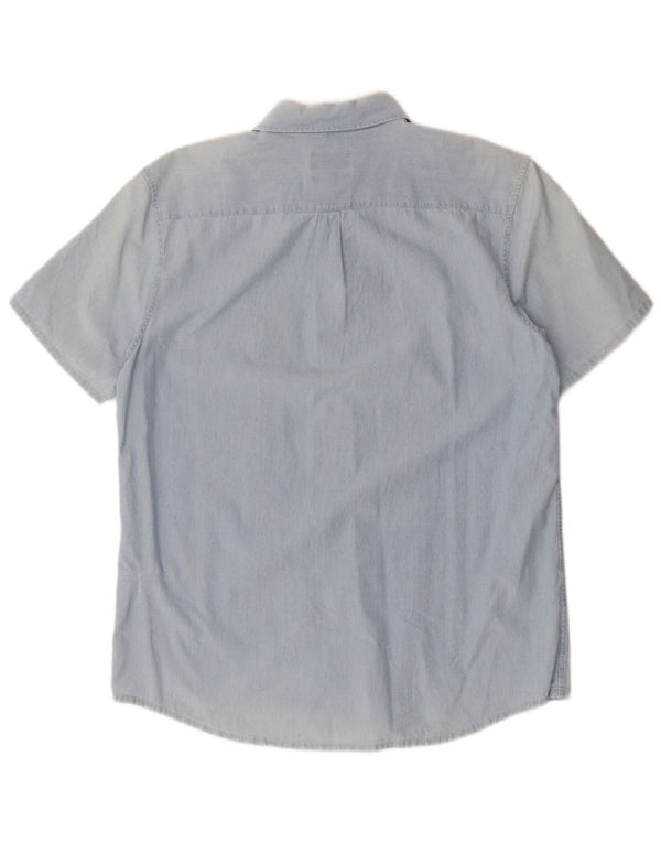 A.P.C Herren Kurzarmhemd Mittelblau