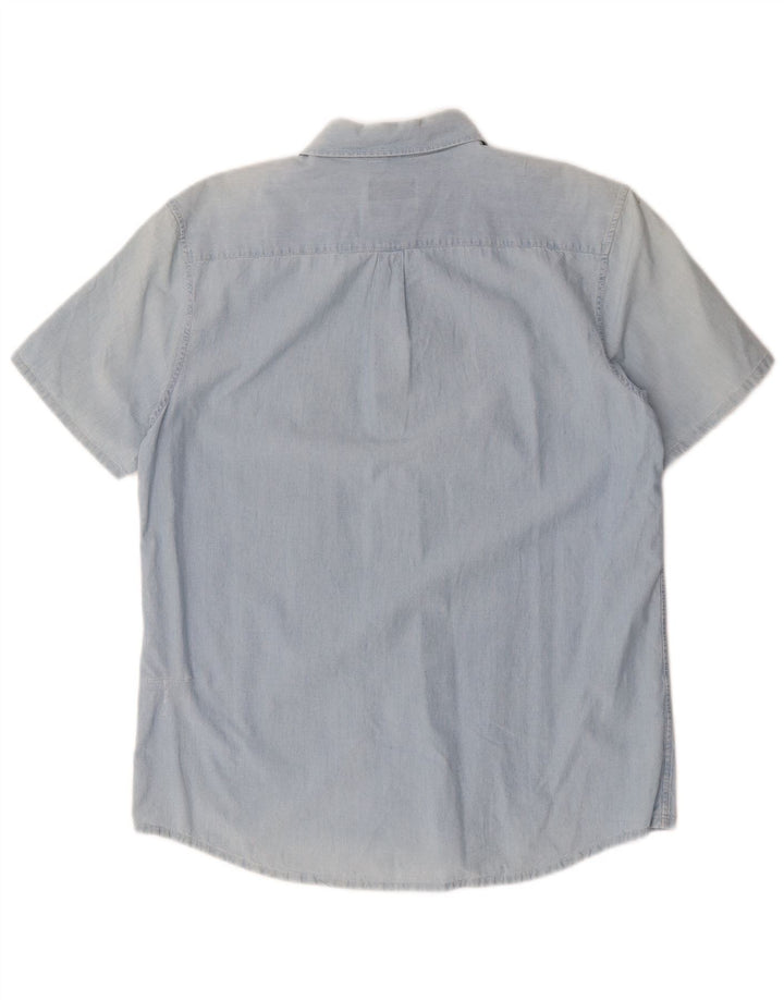 A.P.C Herren Kurzarmhemd Mittelblau