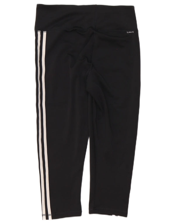 Adidas Damen Climalite Capri Leggings UK 12/14 Medium Schwarz Polyester