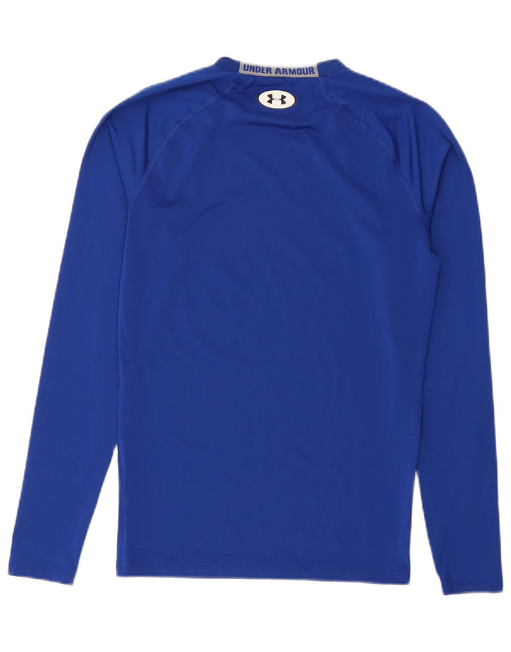 Under Armour Herren Heat Gear Graphic Top Langarm Großes Blaues Polyester