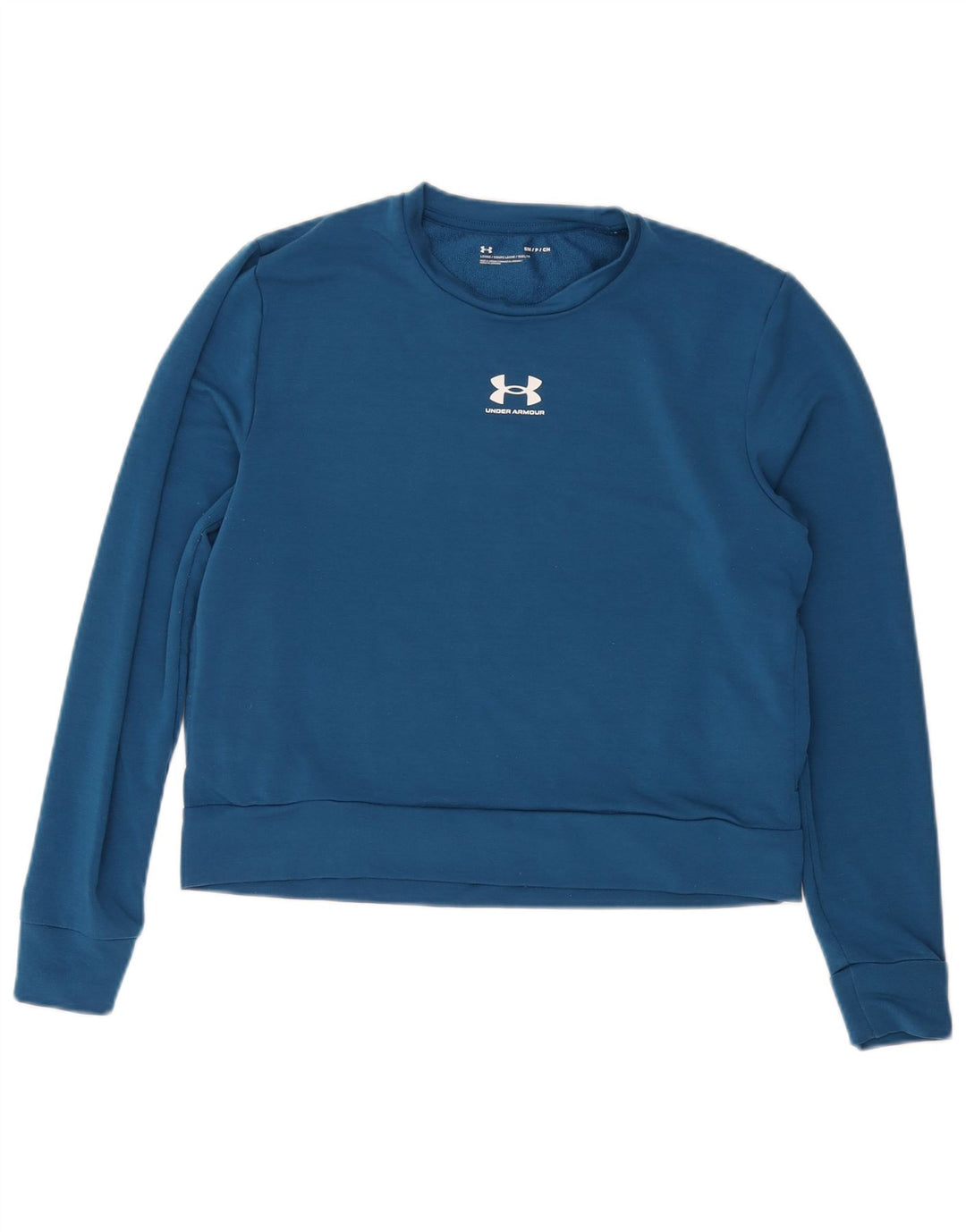 UNDER ARMOUR Damen Crop Loose Fit Sweatshirt Pullover UK 10 Small Blau