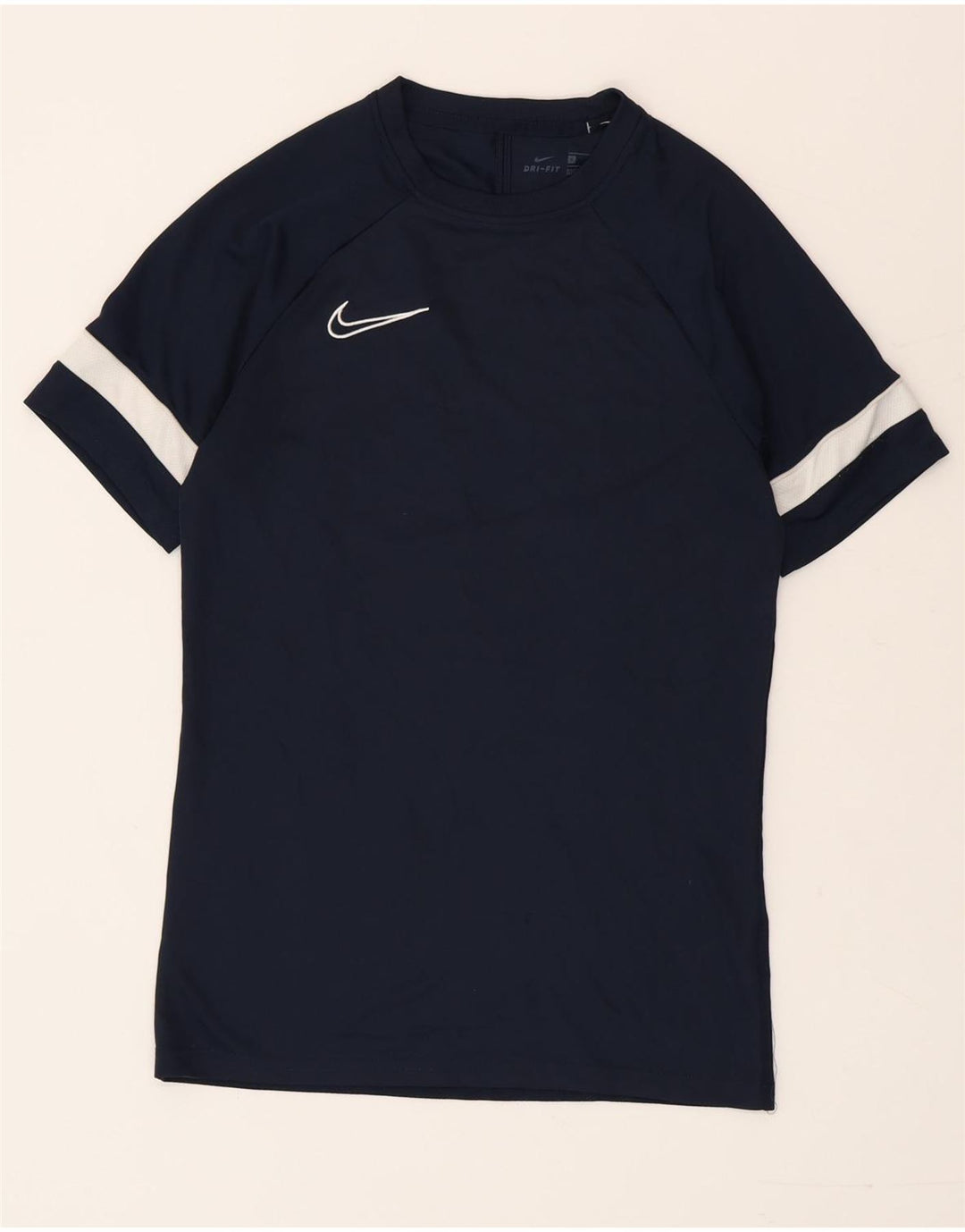 Nike Herren Dri Fit T-Shirt Top Small Marineblau Farbblock