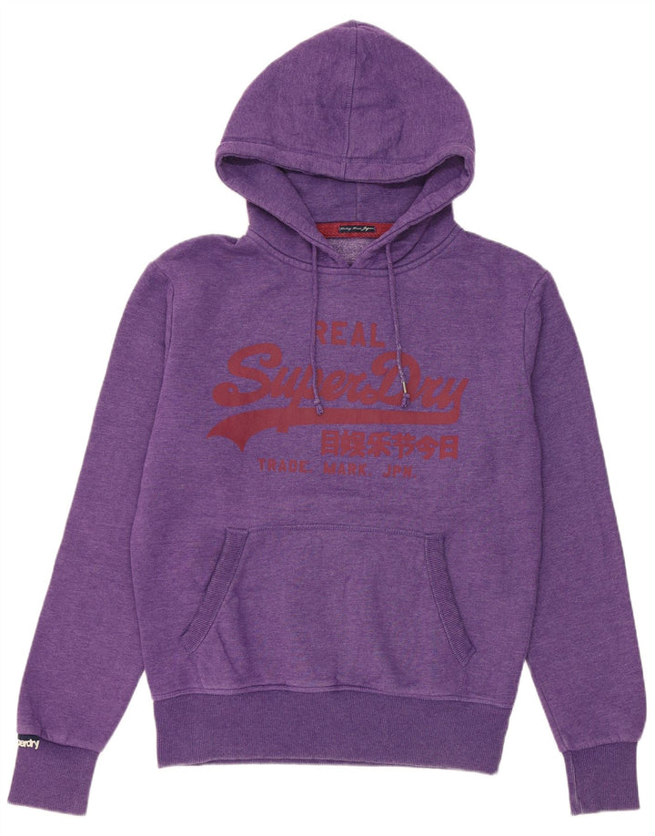 Superdry Herren Grafik-Hoodie-Pullover aus mittelvioletter Baumwolle