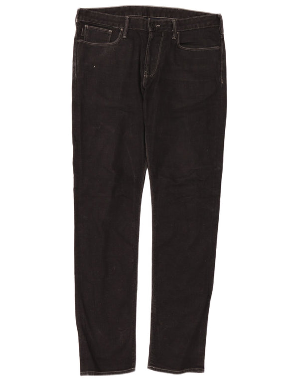Armani Herren Slim Jeans W32 L34 Schwarze Baumwolle