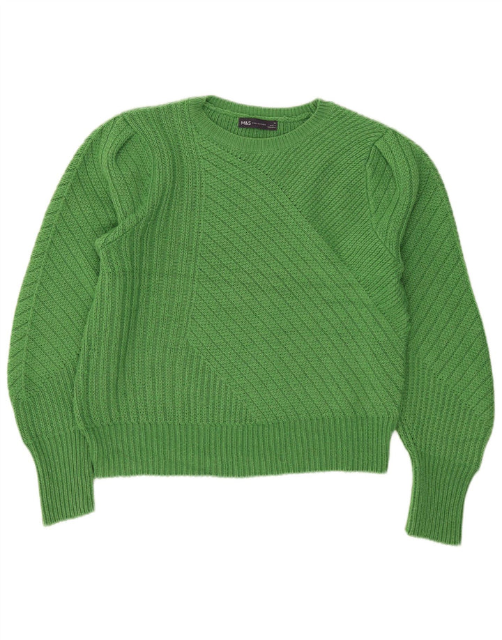 Marks & Spencer Damen-Pullover mit U-Boot-Ausschnitt, Gr. 12, Mittelgrün