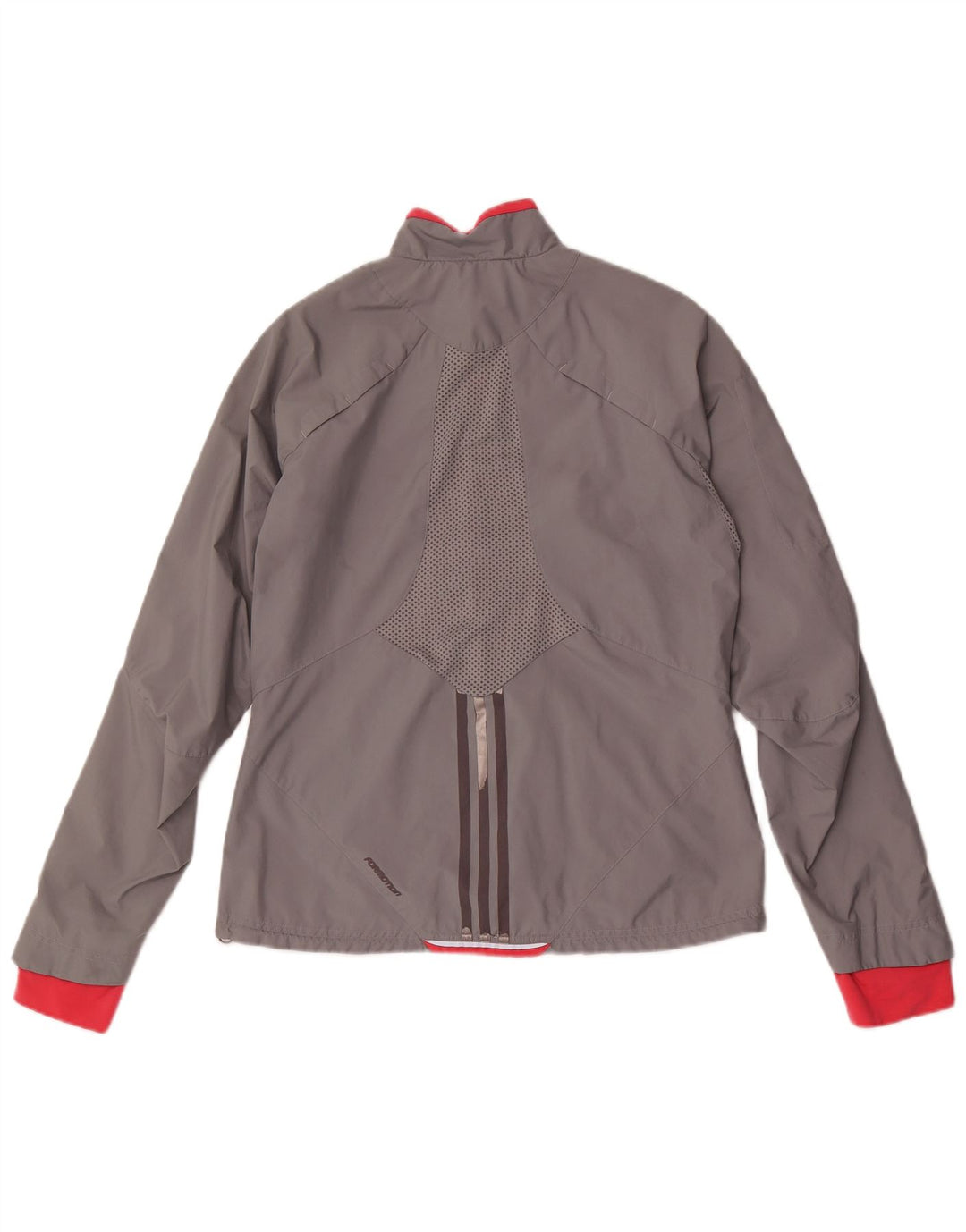 Adidas Damen-Trainingsanzug-Top-Jacke, UK 16, großes graues Colourblock-Polyester