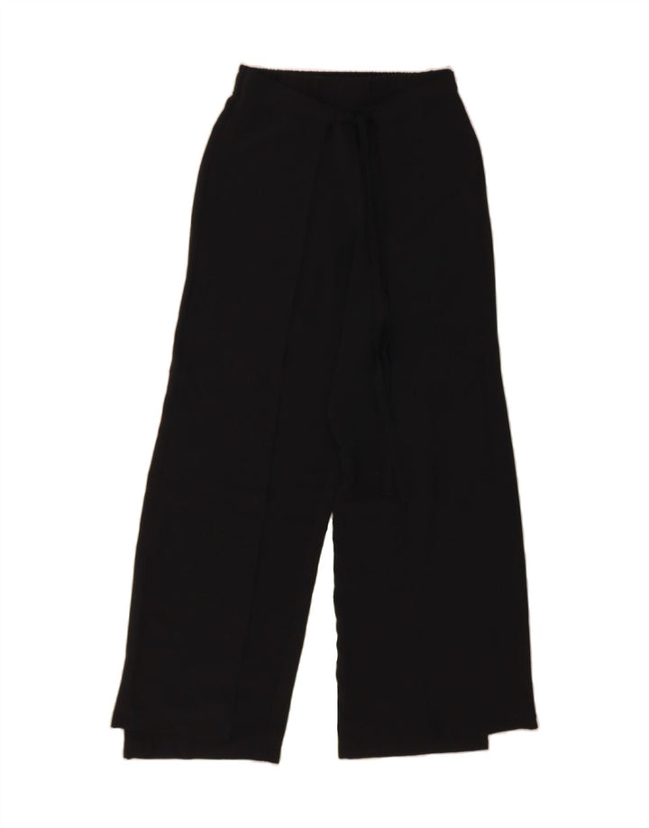 ZARA Womens Wide Leg Trousers Medium  Black Polyester Vintage Zara and Second-Hand Zara from Messina Hembry 
