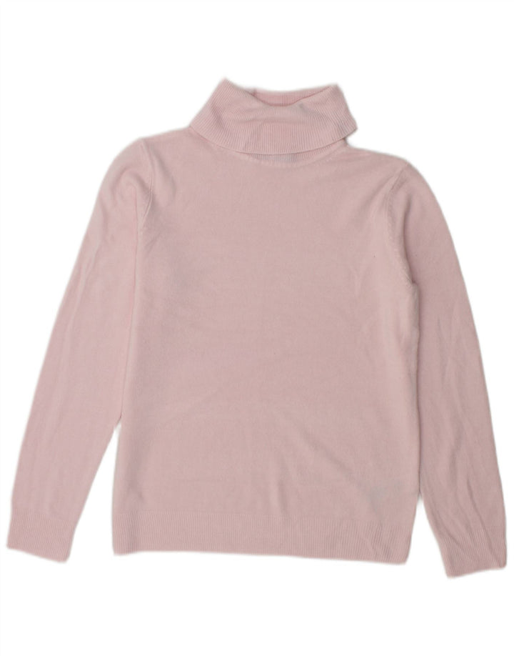 Marks & Spencer Damen-Pullover mit Rollkragen, Gr. 10, Größe S, Rosa, Acryl