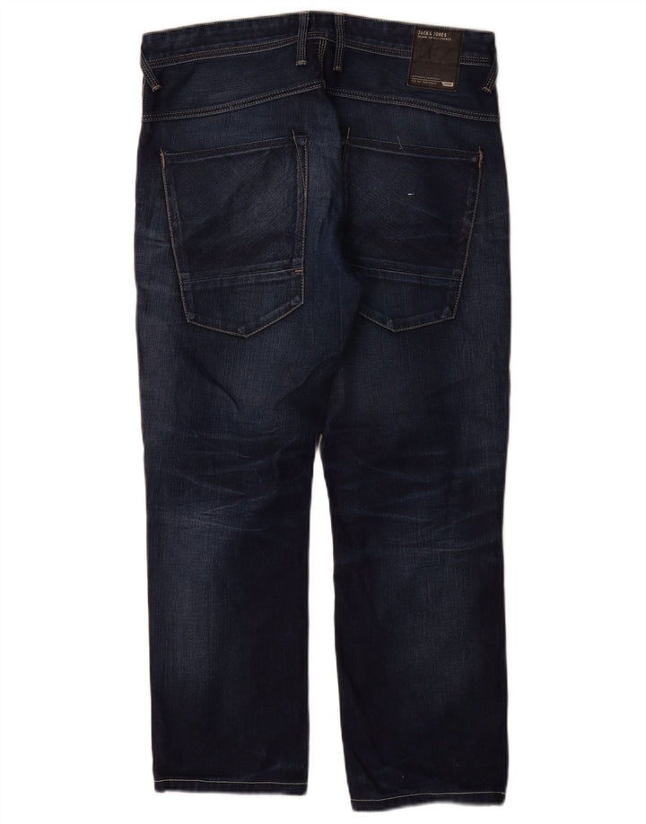 Jack & Jones Herren Straight Jeans W32 L30 Blaue Baumwolle