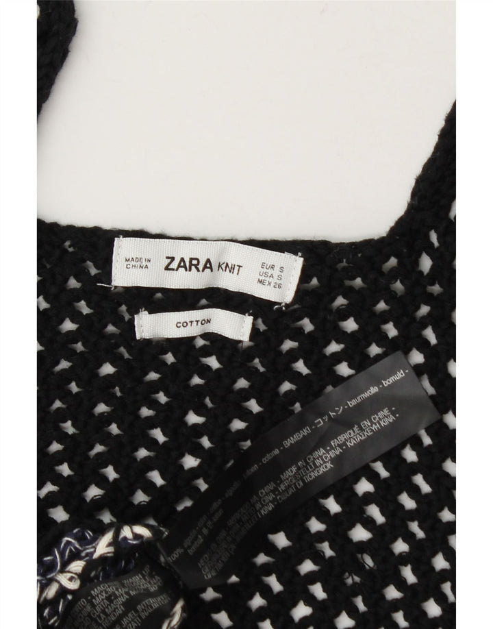 Übergroßes, ärmelloses Blusenoberteil für Damen von Zara, Größe S, Marineblau, gestreift