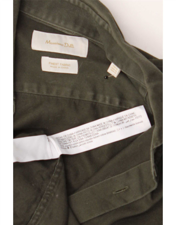 Massimo Dutti Herrenhemd Mittelgrüne Baumwolle
