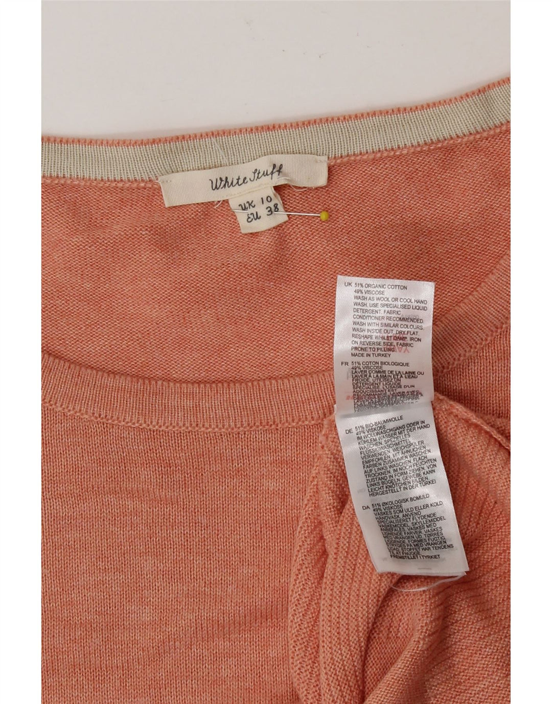 White Stuff Damen-Pullover, übergroß, Rundhalsausschnitt, Gr. 10, Größe S, Rosa