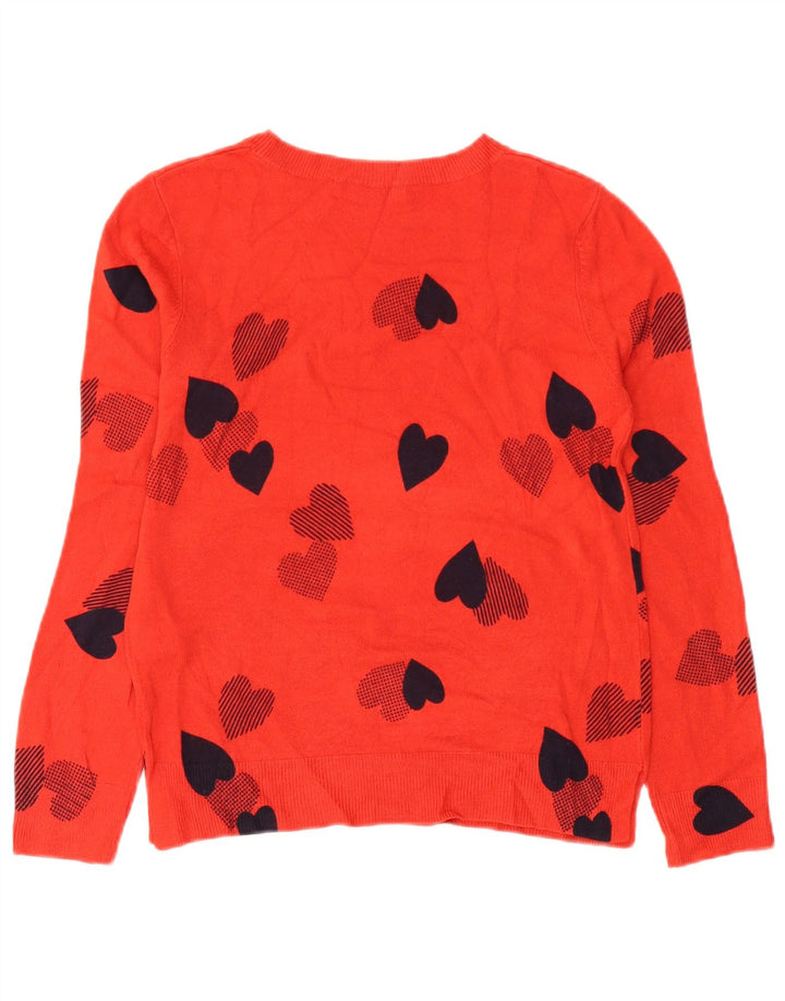 Marks & Spencer Damen-Pullover mit U-Boot-Ausschnitt, Gr. 10, Orange