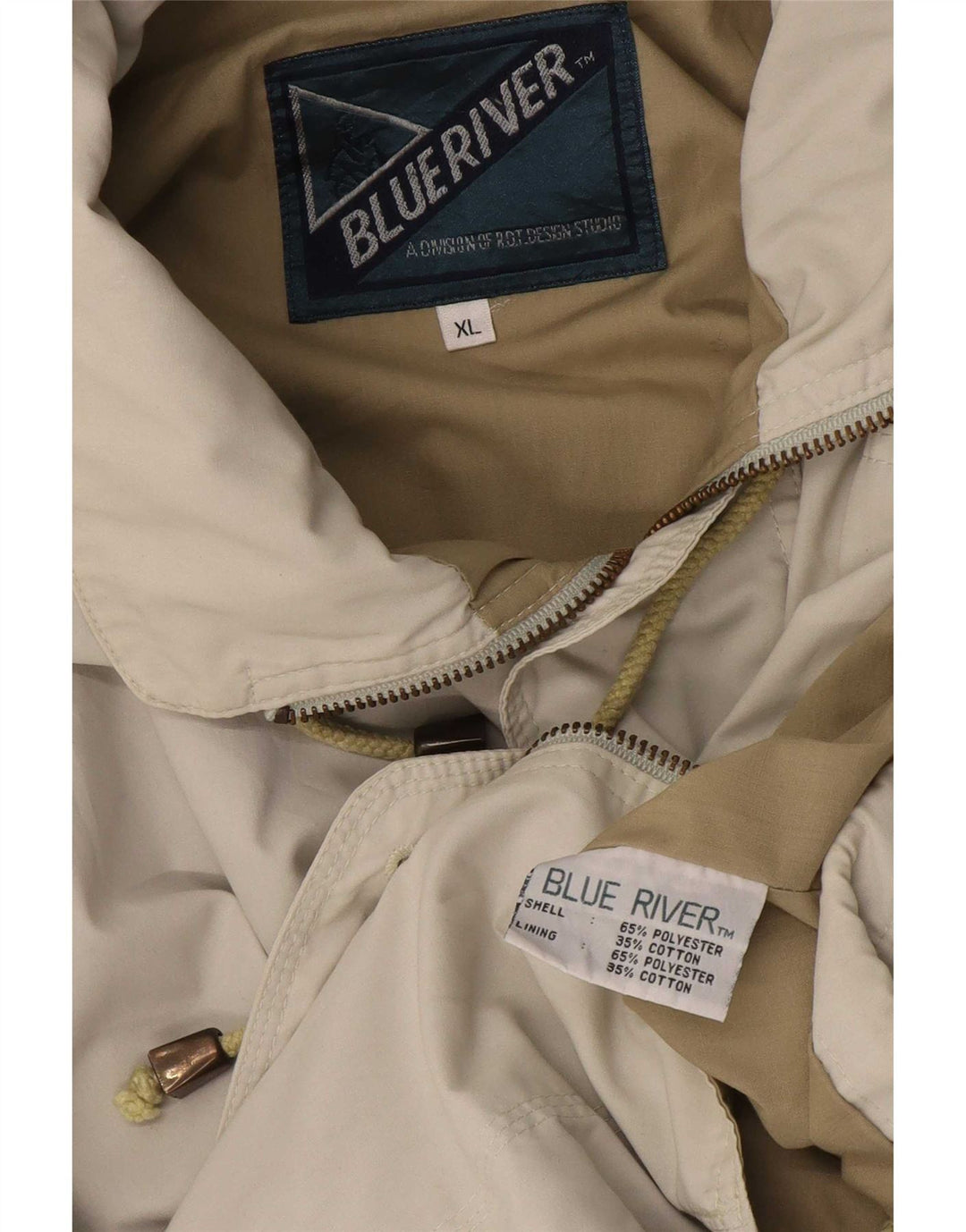 Vintage Herren Utility Jacke UK 42 XL Beige Baumwolle