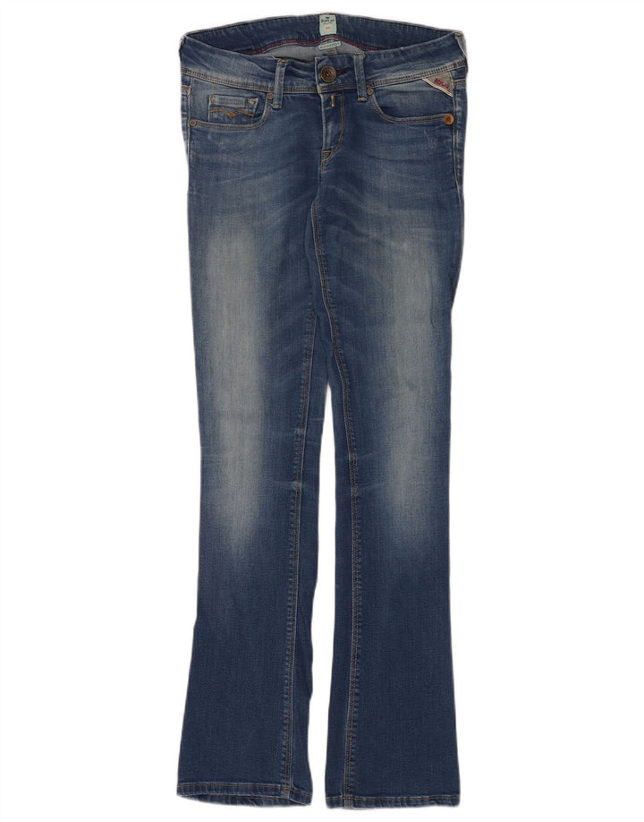 Replay Damen Slim Bootcut Jeans W25 L32 Blau