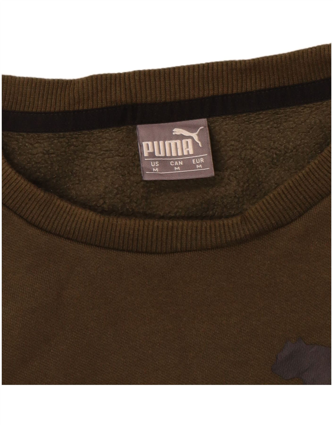 Puma Herren Grafik-Sweatshirt-Pullover, mittlere Khaki-Baumwolle