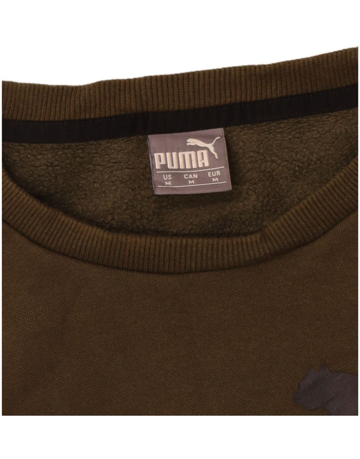 Puma Herren Grafik-Sweatshirt-Pullover, mittlere Khaki-Baumwolle