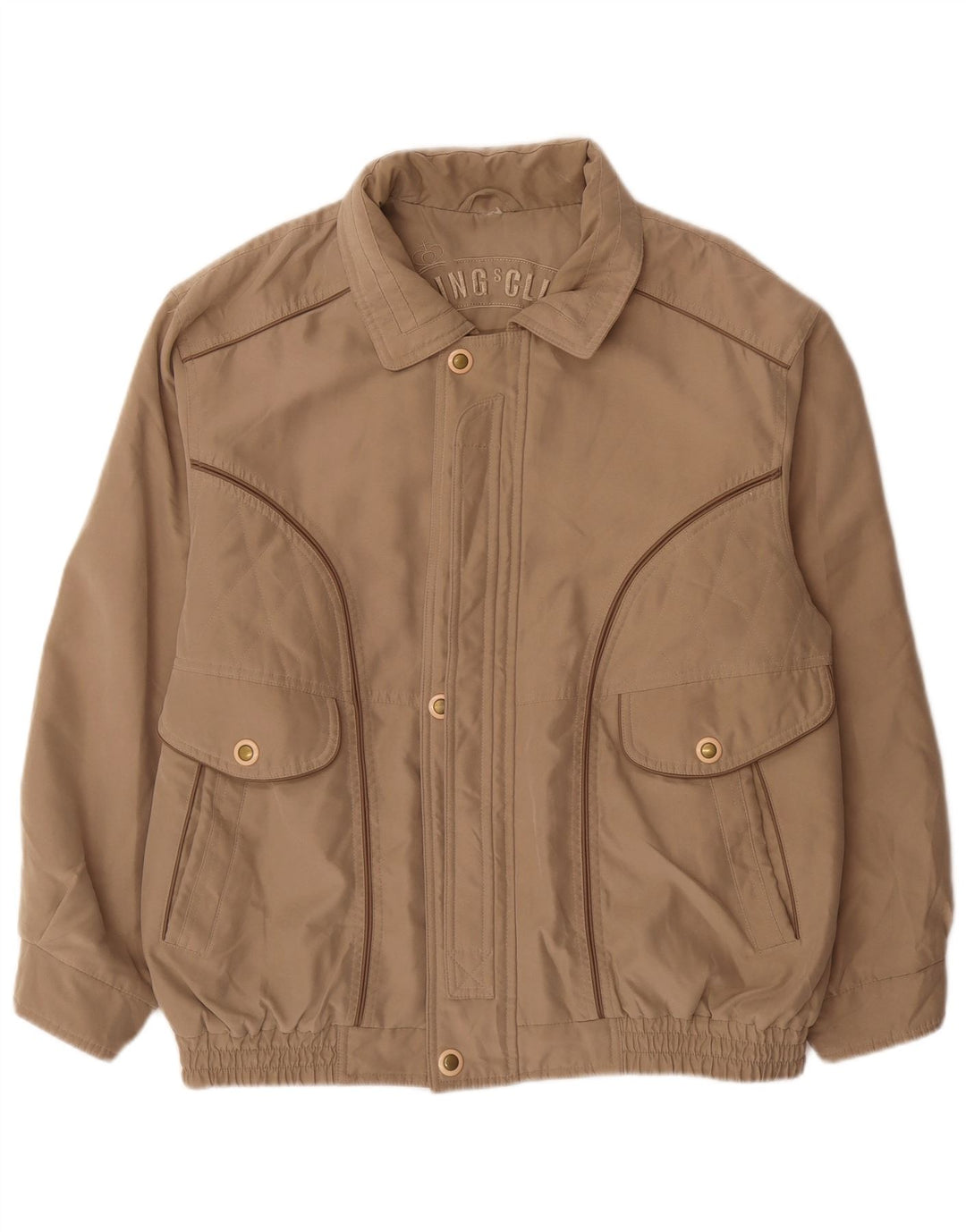 Vintage Herren Bomberjacke UK 40 Large Beige Polyester